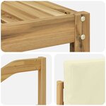 vidaXL Ensemble de canapés d'extérieur 6 pc Blanc et crème Polyester