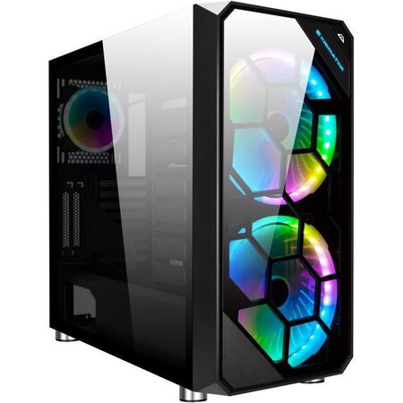 XIGMATEK BOITIER PC Zest - Moyen Tour - RGB - EN41541 - Noir - Verre trempé - Format E-ATX (EN41541)