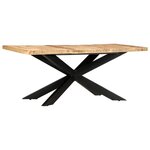 vidaXL Table à dîner 180x90x76 cm Bois de manguier brut solide