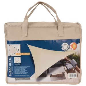 ProGarden Toile d'ombrage 3 6x3 6x3 6 m crème triangulaire