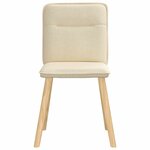 vidaXL Chaises à manger lot de 6 crème tissu