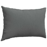 vidaXL Coussins de canapé 2 Pièces Gris foncé 60 x 40 cm tissu