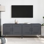 vidaXL Meubles TV 2 Pièces anthracite 68x39x50 5 cm acier