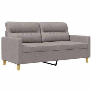 vidaXL Canapé à 2 places Taupe 140 cm Tissu