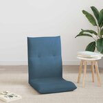 vidaXL Fauteuil de sol ajustable Bleu Velours