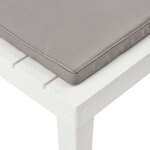 vidaXL Chaises de salon de jardin et coussins lot de 2 Plastique Blanc