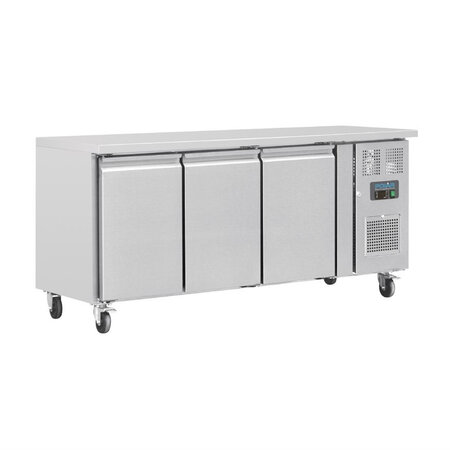 Table réfrigérée positive - inox 3 portes 339 l - polar - r600a - acier inoxydable3339pleine x600xmm
