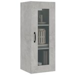 vidaXL Armoire murale suspendue Gris béton 34 5x34x90 cm