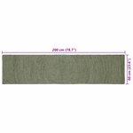 vidaXL Tapis de surface Vert olive 60 x 200 cm Jute