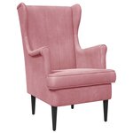 vidaXL Fauteuil Rose Velours