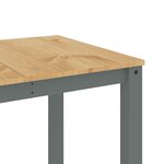 vidaXL Table à manger Panama gris 160x80x75 cm bois massif de pin
