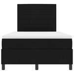 vidaXL Lit à Ressort avec Matelas & LED Noir 120x190 cm Tissu