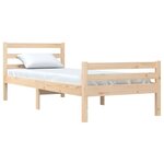 vidaXL Cadre de lit sans matelas bois massif 100x200 cm