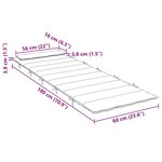 vidaXL Coussin de chaise longue crème 180x60x4 cm tissu oxford