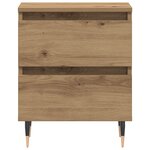 Tables de chevet vidaXL 2 Pièces Chêne Artisan 40x35x50 cm Bois d'ingénierie