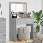 vidaXL Tables de maquillage pour chambre avec tiroir Gris Sonoma