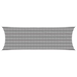 vidaXL Voile d'ombre Anthracite et blanc 2 x 6 m HDPE