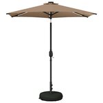 vidaXL Parasol de jardin avec lampes LED 230 x 230 cm Polyester Taupe