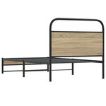 vidaXL Cadre de lit sans matelas 90x200cm chêne fumé bois d'ingénierie