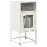 vidaXL Table de chevet blanc 36x39x78 cm acier laminé à froid
