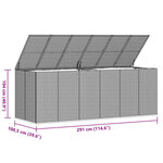 vidaXL Boîte à coussins jardin Résine tressée 291x100 5x104 cm Marron