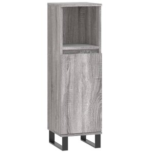 vidaXL Armoire salle de bain sonoma gris 30x30x100 cm