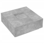 vidaXL Table basse gris béton 100x100x40 cm bois d'ingénierie