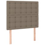 vidaXL Cadre de lit sans matelas avec tête de lit taupe 90x190cm tissu