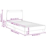 vidaXL Cadre de lit pour enfants avec tête de lit Gris clair tissu