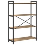vidaXL Bibliothèque chêne artisanal 80 x 30 x 118 cm Bois d'ingénierie