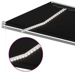 vidaXL Auvent automatique et capteur de vent/LED 500x300 cm Anthracite