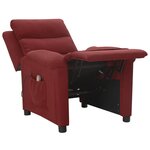 vidaXL Fauteuil de massage Rouge bordeaux Tissu