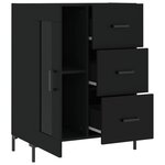 vidaXL Buffet noir 69 5x34x90 cm bois d'ingénierie