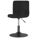 vidaXL Chaises pivotantes à manger lot de 4 noir velours