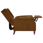 vidaXL Fauteuil inclinable Marron Tissu