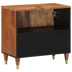 vidaXL Armoire lavabo de salle de bain bois massif de manguier