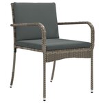 vidaXL Ensemble de jardin avec coussin acier