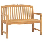 vidaXL Banc en Bois Sculpté en Rose 114 x 60 x 95 cm Naturel