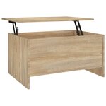 vidaXL Table basse chêne sonoma 80x55 5x41 5 cm bois d'ingénierie