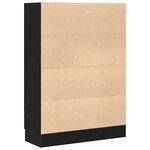 vidaXL Bibliothèque Chêne noir 82 5 x 30 5 x 115 cm Bois d'ingénierie