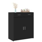 vidaXL Buffet noir 80x42 5x93 cm bois d'ingénierie