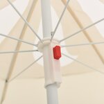 vidaXL Parasol de jardin avec mât en acier sable 180 cm