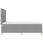 vidaXL Lit à ressorts avec matelas gris clair 140x200 cm tissu