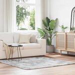 vidaXL Tapis Shaggy à poils longs NAVARRA gris argenté 160x160 cm