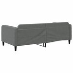 vidaXL Lit de jour gris foncé 100x190 cm tissu