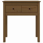 vidaXL Table console Marron miel 70x35x75 cm Bois massif de pin