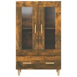 vidaXL Buffet haut Chêne fumé 70x31x115 cm Bois d'ingénierie