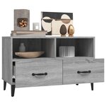 vidaXL Meuble TV Sonoma gris 80x36x50 cm Bois d'ingénierie