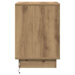 vidaXL Tables de chevet avec lumières LED 2 Pièces Chêne Artisan 39x34 5x50 cm