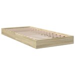 vidaXL Cadre de lit chêne sonoma 90x200 cm bois d'ingénierie